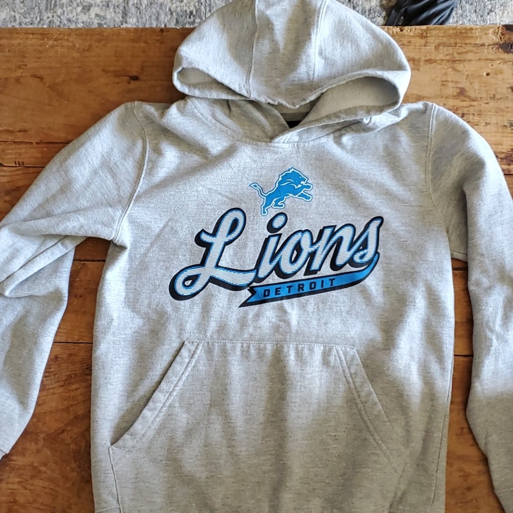 NFL Lions Hoodie Sweatshirt 10 12 Boys